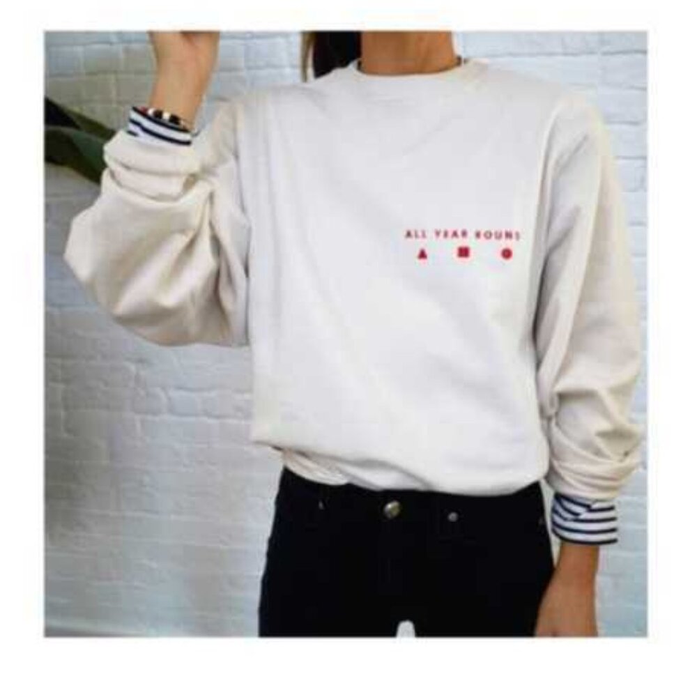 AYR The Sweatshirt in Seashell, Size Small